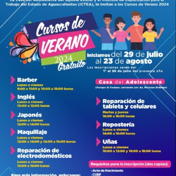 INVITAN A CURSOS DE VERANO GRATUITOS EN LA CASA DEL ADOLESCENTE