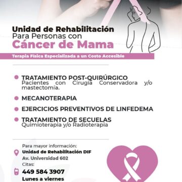 OPERA DIF MUNICIPAL UNIDAD DE REHABILITACIÓN PARA PERSONAS CON CÁNCER DE MAMA