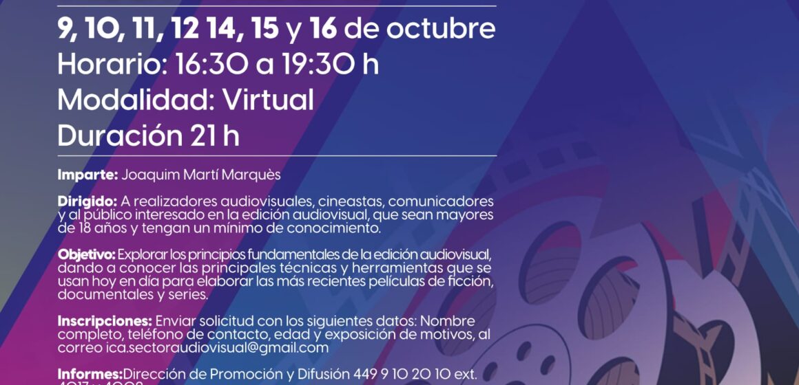 PARTICIPA EN EL TALLER DE EDICIÓN AUDIOVISUAL