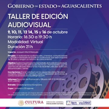 PARTICIPA EN EL TALLER DE EDICIÓN AUDIOVISUAL