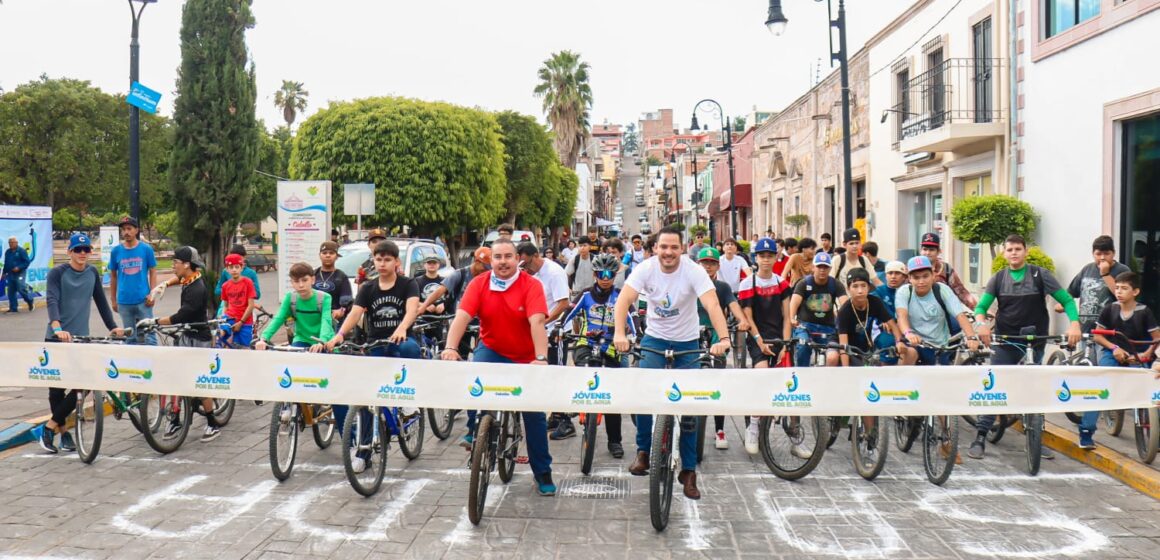 MUNICIPIO DE CALVILLO REALIZA RODADA PARA CONCIENTIZAR A JOVENES A CUIDAR EL AGUA