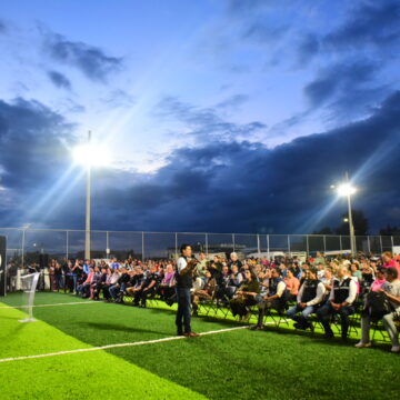 PRESENTA LEO MONTAÑEZ TERCER INFORME EN LA NUEVA CANCHA DE VALLE DE LOS CACTUS