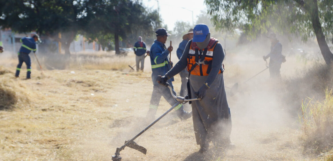 MUNICIPIO DE AGUASCALIENTES REALIZA BRIGADA DE LIMPIEZA EN EL FRACCIONAMIENNTO GÓMEZ PORTUGAL