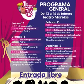 PRIMER ENCUENTRO ESTATAL DE TEATRO INFANTIL CON ALUMNOS DE PROARTE