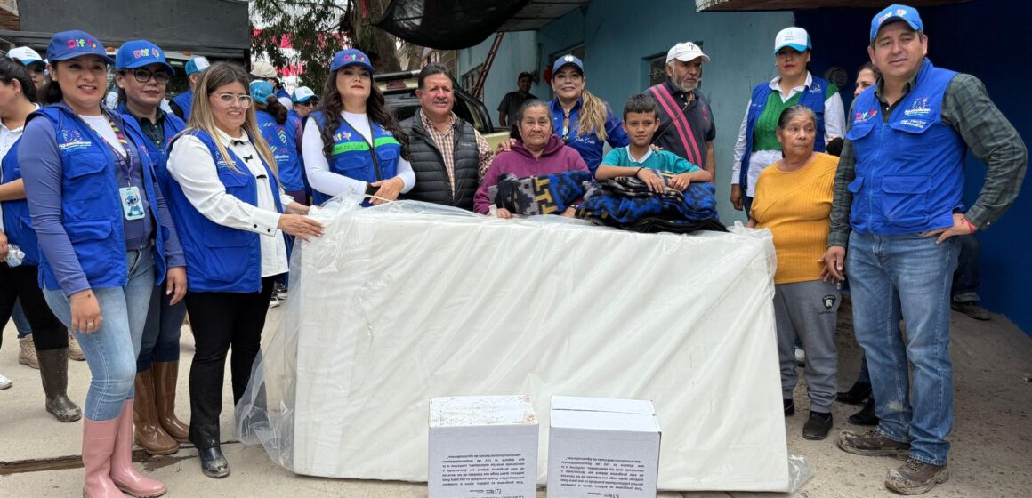 GOBIERNO DEL ESTADO APOYA A LAS FAMILIAS AFECTADAS POR EL DESBORDAMIENTO DE ARROYO EN ASIENTOS