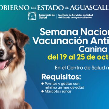 LLEVA A TU MASCOTA A VACUNAR GRATIS; DEL 19 AL 25 DE OCTUBRE, SERÁ LA SEMANA DE VACUNACIÓN ANTIRRÁBICA CANINA Y FELINA 2025