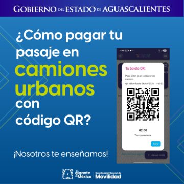 AGUASCALIENTES INNOVA: YA SE PUEDE PAGAR EL CAMIÓN CON CÓDIGO QR AGUASCALIENTES INNOVA: YA SE PUEDE PAGAR EL CAMIÓN CON CÓDIGO QR